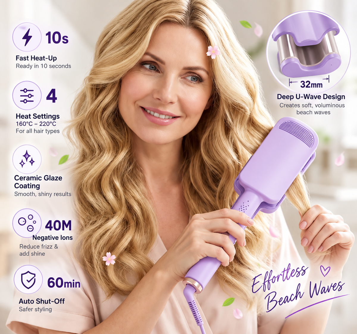Styloram Beach Wave Crimper Hair Stick 32mm