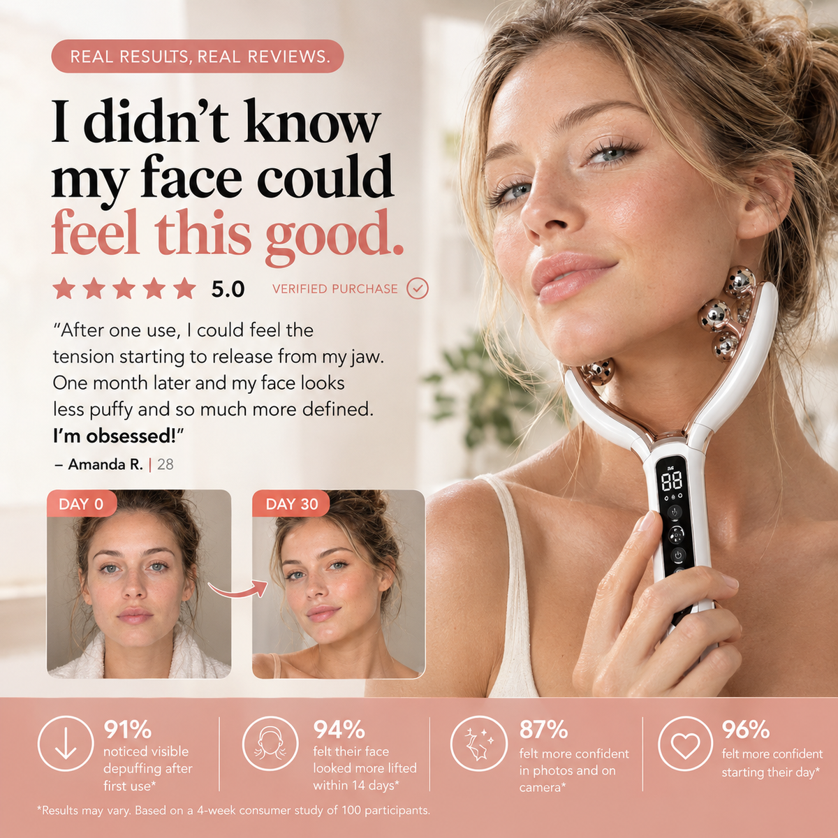 Styloram 5-in-1 LED Face & Neck Massager