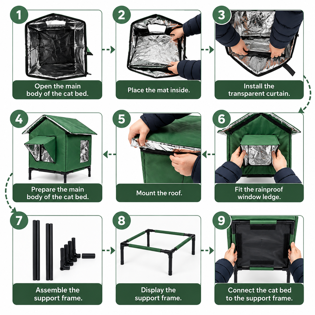 Styloram Outdoor Waterproof Cat House