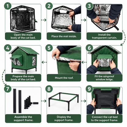 Styloram Outdoor Waterproof Cat House